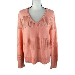 Gap Knit Open Stitch Sweater Spring Lightweight Easter Feminine Boho XXL